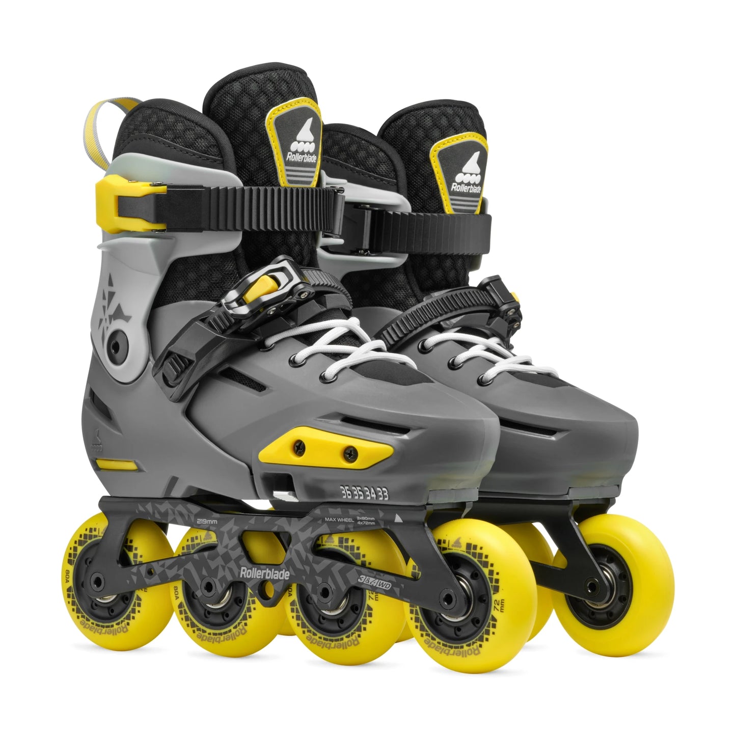 Rollerblade Apex JR - Charcoal/Yellow