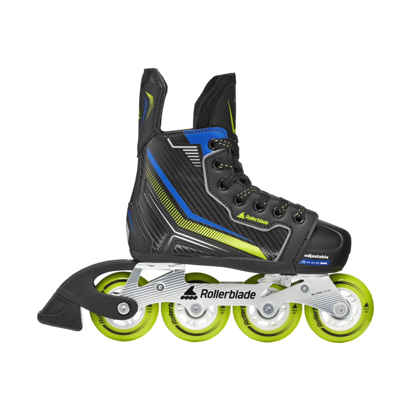 Rollerblade Dynamo JR - Black/Lime/Blue