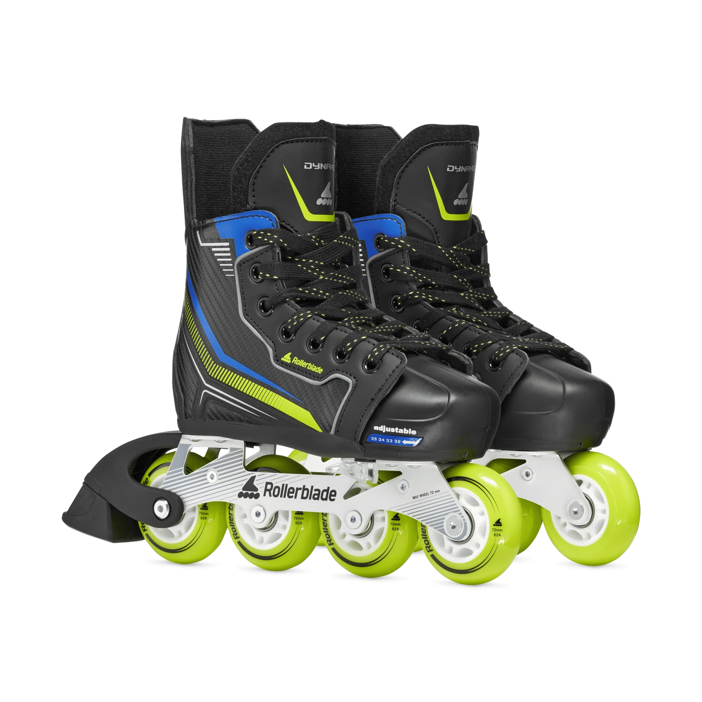 Rollerblade Dynamo JR - Black/Lime/Blue