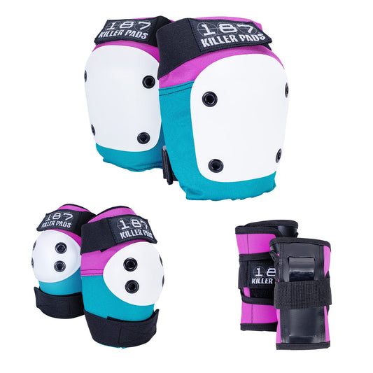 187 Killer Pads - Six Pack Pad Set - Pink/Teal