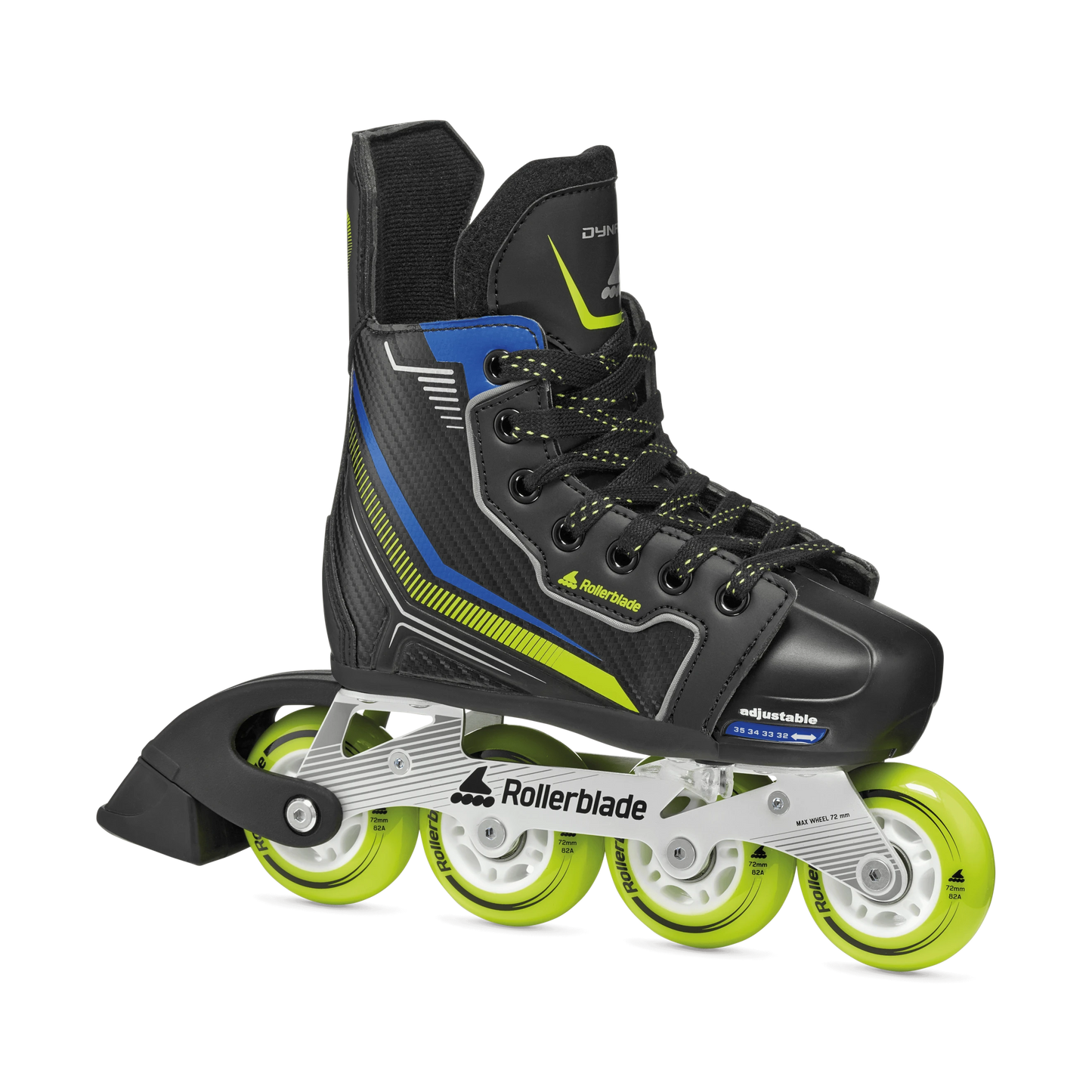 Rollerblade Dynamo JR - Black/Lime/Blue