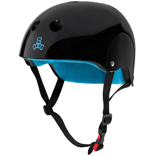 Triple 8 - Sweatsaver Helmet  - Black Glossy