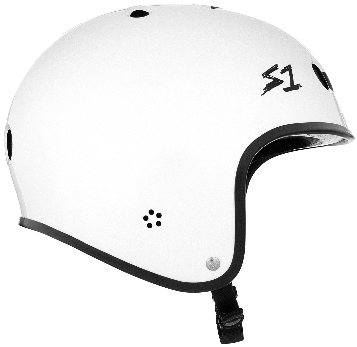 S1 Retro Lifer Helmet - White Gloss / Checkers